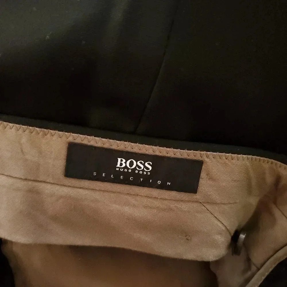 Boss Hugo Boss Wool Dress Pants Men's 32US (Euro Size 48) Black Trousers Pockets - Picture 3 of 11